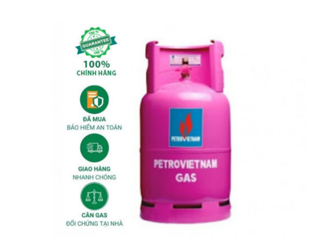 Bình Gas PetroVietnam Hồng 12kg Chính Hãng