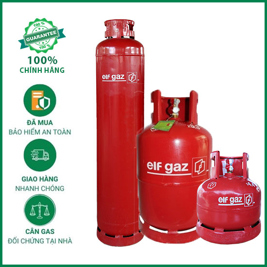Bình gas công nghiệp elf gas đỏ 39kg