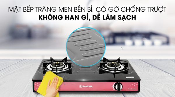 Dễ lau chùi - Bếp ga Sakura SA-2181EB