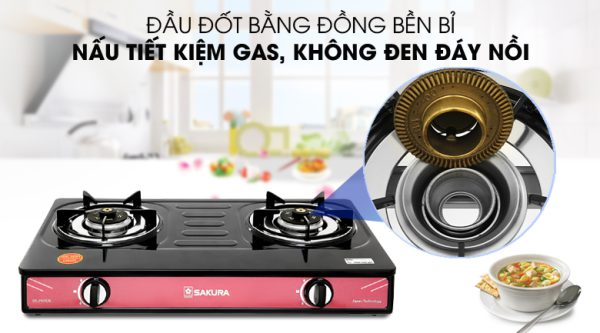 Nấu tiết kiệm gas - Bếp ga Sakura SA-2181EB